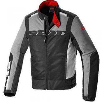 Spidi Solar Net Sport - Chaqueta textil para moto, color negro y gris claro, M