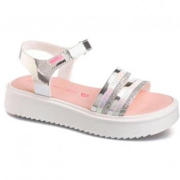 Sandalias Pablosky 865450 para niñas color plateado