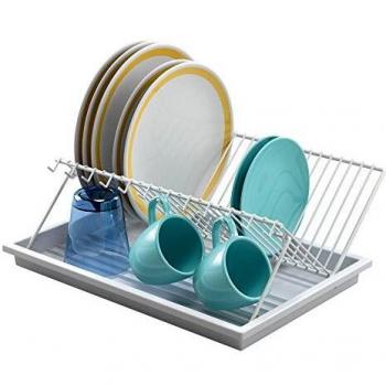 Metaltex PRATICO Escurreplatos con Bandeja, Blanco, 42x29 cm