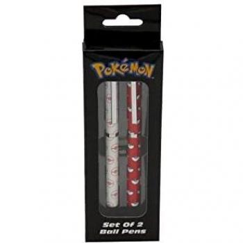 Pokémon Premium Pack of 2 Ballpoint Pens - Red and White Pokéball Design