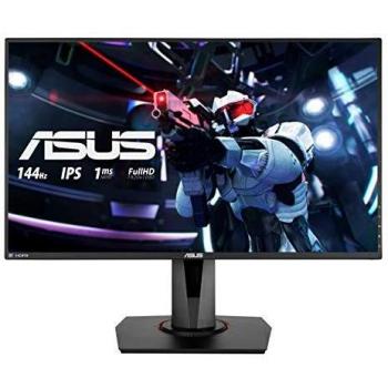 ASUS VG279Q, 27 Inch Full HD Gaming Monitor, IPS Panel, 144 Hz Refresh Rate, 1 ms Response Time, DisplayPort, HDMI, DVI Ports, FreeSync Technology, Low Blue Light & Flicker Free Features, TUV Certified - Black