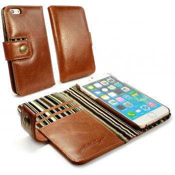 Alston Craig funda / cartera en piel 'Vintage' para Apple iPhone 6