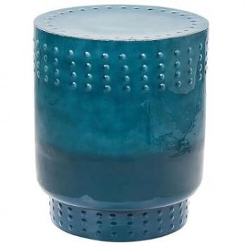 Mesa Auxiliar de Metal Azul Diseño Moderno Decorativa