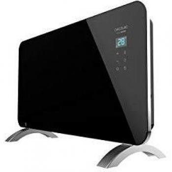 Cecotec Convector de Cristal de 1500 W. Potente. WiFi. Termostato Regulable. Temporizador. con Soporte de pie. Protección sobrecalentamiento. Silencioso. Ready Warm 6720 Crystal Connection