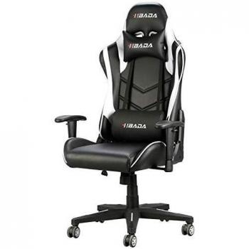Hbada Silla de Juego Silla de Escritorio Silla de Oficina Silla ejecutiva Silla giratoria ergonómica Silla para computadora imitación de Cuero cojín de Cuero
