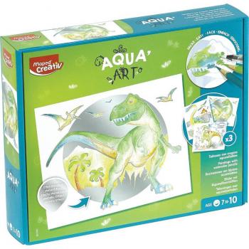 Kit de Arte Acuarelable Maped Aqua Art Dinosaurios para Niños de 7 a 10 Años