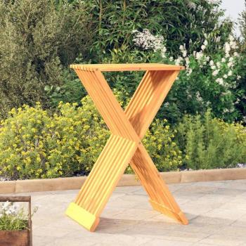vidaXL Folding Teak Wood Stool 40x32.5x70 cm
