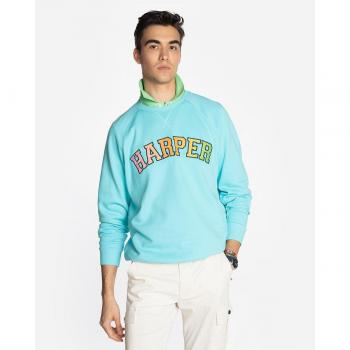 Sudadera de hombre Harper & Neyer Los Angeles azul con dibujo frontal