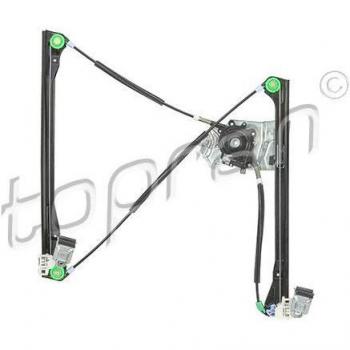 Elevalunas eléctrico TOPRAN 111 710, compatible con vehículos específicos, incluye motor de elevación, mecanismo de guía, cableado y soporte para instalación