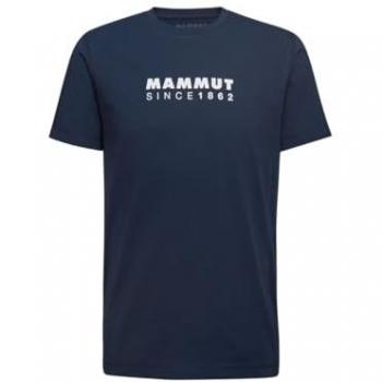 Camiseta Mammut Core Logo Hombre Manga Corta Azul Marino S, Algodón Orgánico, Sostenible, Casual y Deportivo