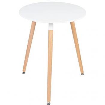Mesa de Comedor Redonda Blanco Madera MDF 60 x 60 x 74 cm