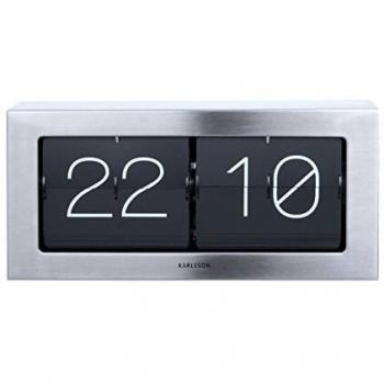 Reloj de pared y sobremesa Karlsson Boxed Flip XL - Reloj con diseño moderno, mecanismo de flip para mostrar la hora, tamaño XL, disponible en varios colores, ideal para decoración de interiores y fácil de leer