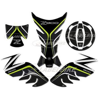 KIT DE PEGATINAS RESINA GEL 3D PROTECCIONES compatible para moto Z900 KAWASAKI carbono