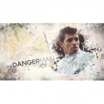 Sergio Aguero (44x24 inch, 109x60 cm) Silk Poster Seda Cartel PJ15-325A
