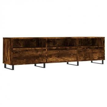 Mueble de TV madera contrachapada roble ahumado 150x30x44,5 cm