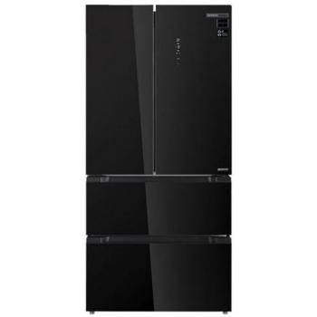 Frigorífico Americano Infiniton 510L No Frost Inverter CRYSTAL BLACK, 183cm altura, Iluminación LED