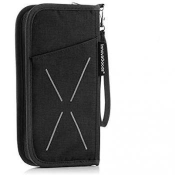 InnovaGoods Cartera de Viaje Antirrobo Electrónico Wallock, Negro