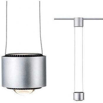 Lámpara colgante LED Paulmann Aldan URail 1x13W dimmable cromo mate y negro 230V