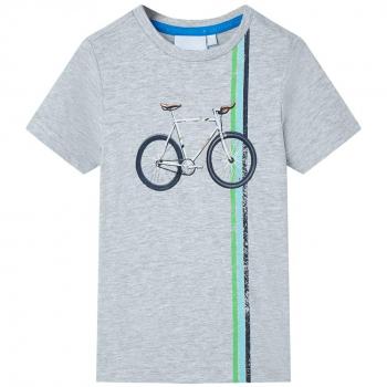 Camiseta de manga corta infantil gris 104