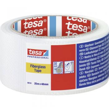 Cinta de fibra de vidrio tesa® Professional blanca 25 m x 48 mm