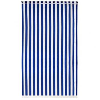 Toldo para balcón rayas azules y blancas 140 x 300 cm