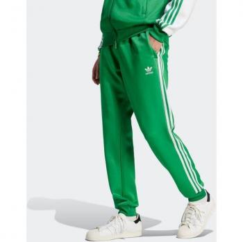 Adidas Men's Green/White Tracksuit Pants, Size M