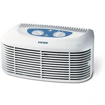 Vicks V-9071E1 - Purificador de aire, 14.5 x 24 x 33 cm, color blanco