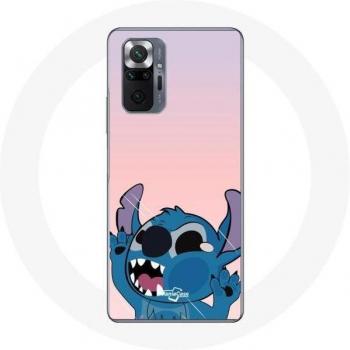 Funda para Xiaomi Redmi Note 10 Pro Stitch con nariz en alto fondo rosa
