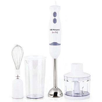 Orbegozo BT 1320 - Batidora de mano, incluye accesorio para picar, varilla para montar y vaso medidior, 400 W de potencia, 2 velocidades