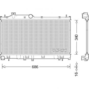 Radiador DENSO DRM36021 para Refrigeración del Motor