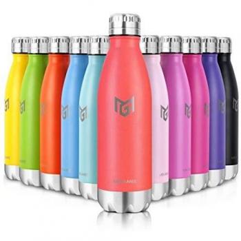 MIKAMEE Botella de Agua Acero Inoxidable 350/500/650/750ml | Aislamiento de Vacío de Doble Pared airBottle | sin bpa Botella termica | Mantiene 24h frías/12h Calientes | para Niños, Deporte, Oficina