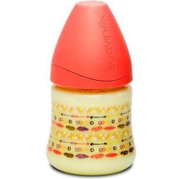 Suavinex Total Look - Biberón indio de silicona redonda de 3 velocidades