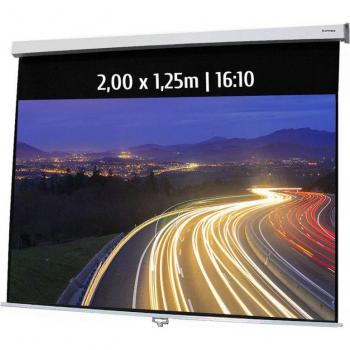 Pantalla de Proyección Manual Kimex 2x1.25m Formato 16:10 - Ideal para Cine en Casa, Salas de Reuniones y Escuelas