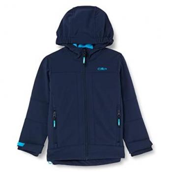 CMP Kids Softshell Jacket with Fixed Hood - Unisex - Blue - Size 152