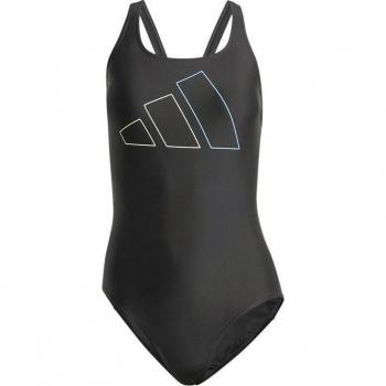 Bañador de natación Adidas Big Bars Mujer Negro, Talla 32