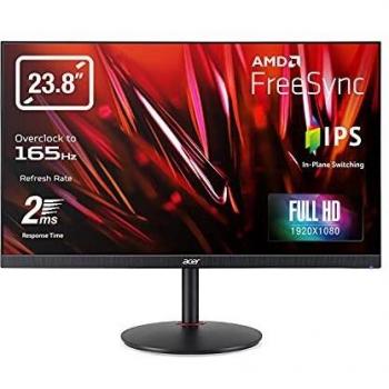 Acer Nitro XV240YP 23.8 Full HD IPS LED Gaming Monitor with 165Hz Refresh Rate and Freesync, Black