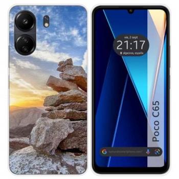 Funda de Silicona para Xiaomi Poco C65 con Diseño Sunset y Dibujos
