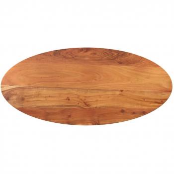 Mesa Ovalada de Madera Maciza de Acacia 90x40x3,8 cm Marrón