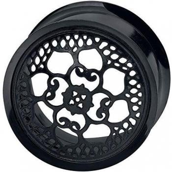 Wildcat Florescence Mujer Túnel Negro 8 mm, Acero Inoxidable,