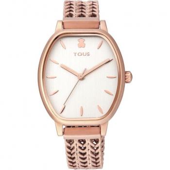 Reloj de mujer Osier rectangular con correa de acero.