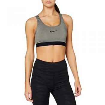 Nike Pro Clasc Pad Bra Updated, Sujetador Deportivo para Mujer, Gris