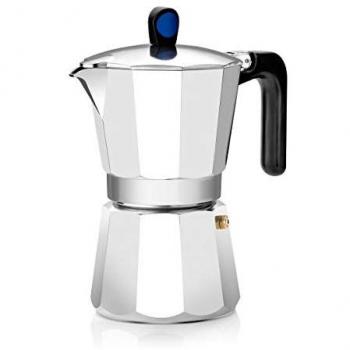Monix Induction Express - Cafetera italiana inducción, aluminio, capacidad 9 tazas, color plata