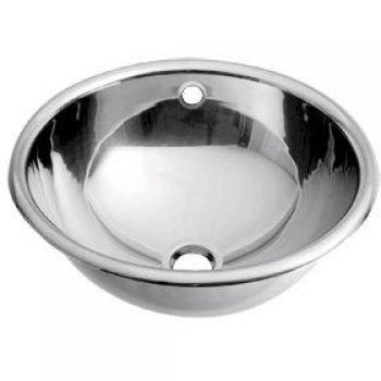 Lavabo Empotrable Inoxidable Brillo Semiesférico 265 mm - Mediclinics SNR027C