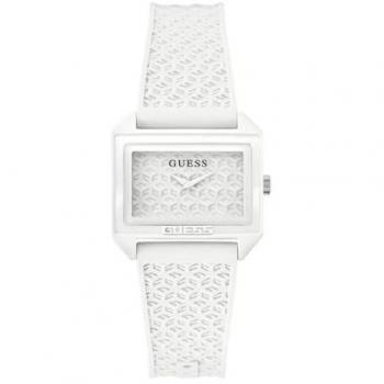 Reloj de mujer Guess Mod Pop GW0677L1 de silicona con correa blanca