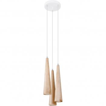 Sollux GU10 Pendelleuchte de madera para Esstisch, características: diseño colgante, acabado en madera natural, dimensiones ideales para mesas de comedor