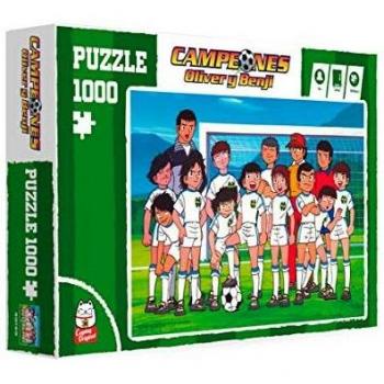 Puzzle Foto Equipo Campeones Oliver y Benji 1000pzs