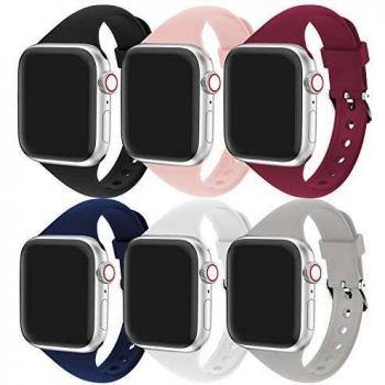 Correa Apple Watch, Correa Compatible con Apple Watch 44 mm 38 mm 42 mm 40 mm, Correa de Repuesto Deportiva de Silicona Suave Ultrafina de Adecuada para Apple Watch SE/iWatch Series 6 5 4 3 2 1