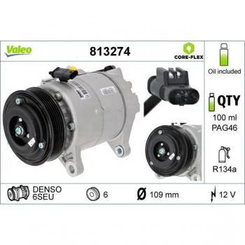 Compresor de aire acondicionado VALEO 813274