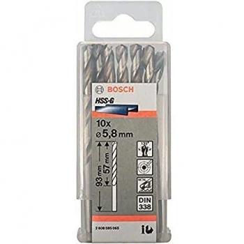 Bosch 2 608 595 065 - Pack de 10 brocas para metal HSS-G, DIN 338