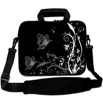 Luxburg® 14,2 Pulgadas Bolso de Hombro con diseño, Funda con Bandolera en Neopreno para Ordenador Portátil